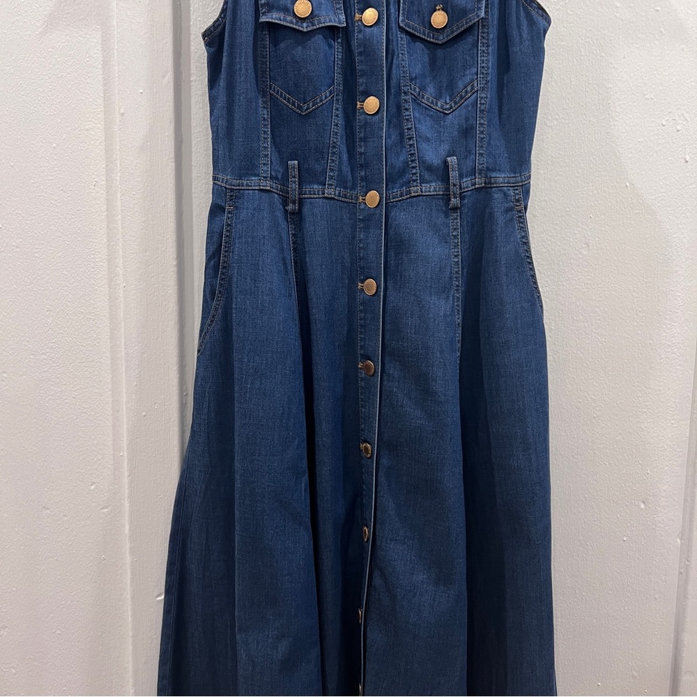 Goelia denim dress w belt - Picture 16 of 16